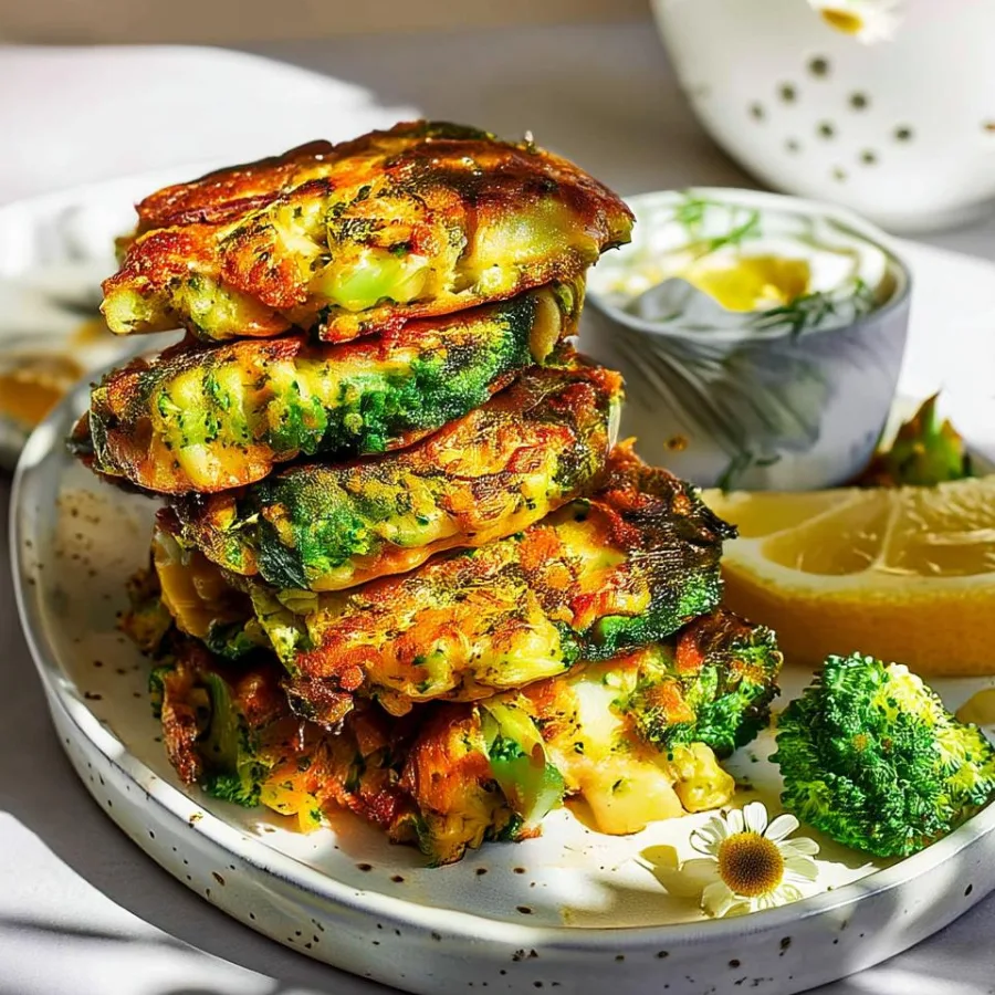 Cheesy Broccoli Fritters Recipe