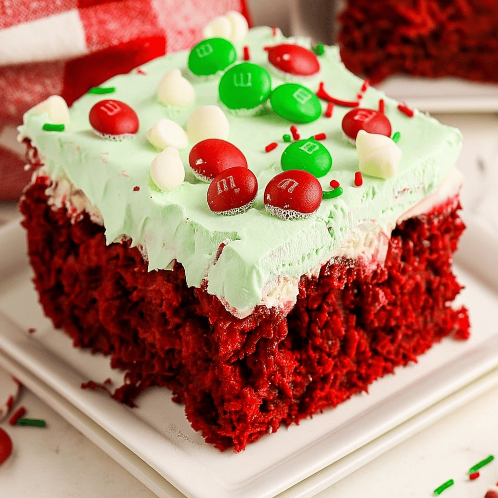 Christmas Red Velvet Poke Cake