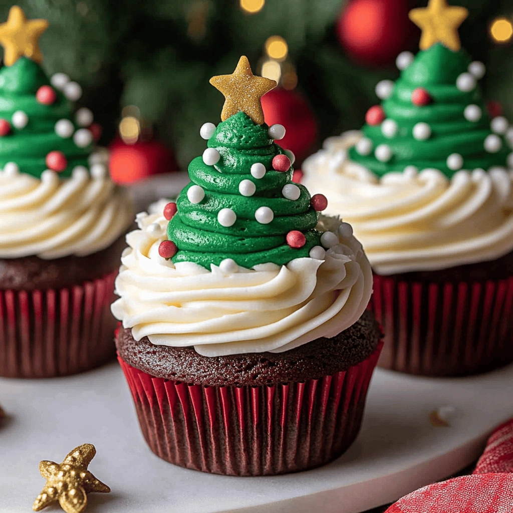 Christmas Tree Cupcakes