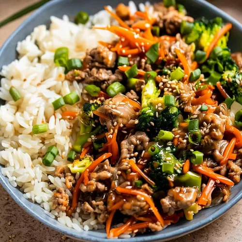 Ground Turkey Teriyaki Stir Fry