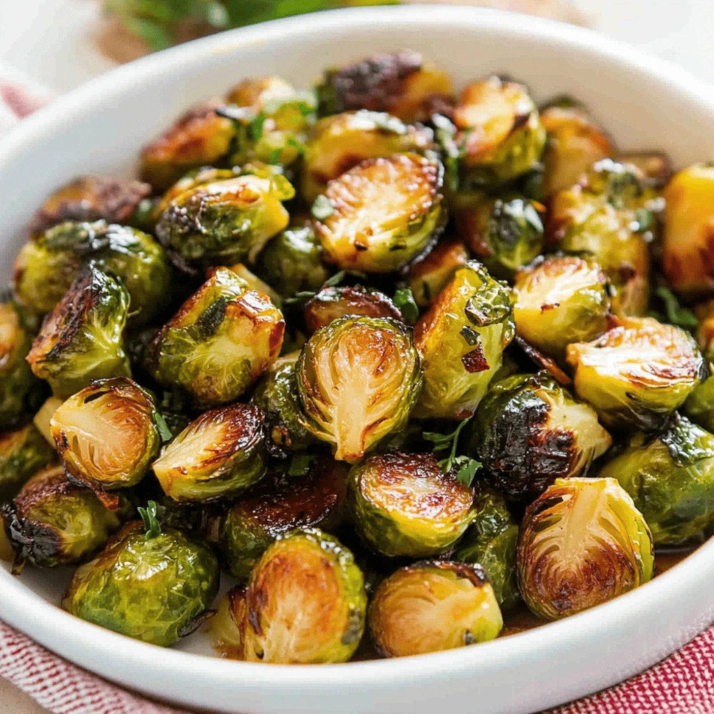 Maple Roasted Brussels Sprouts