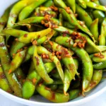 Spicy Garlic Edamame