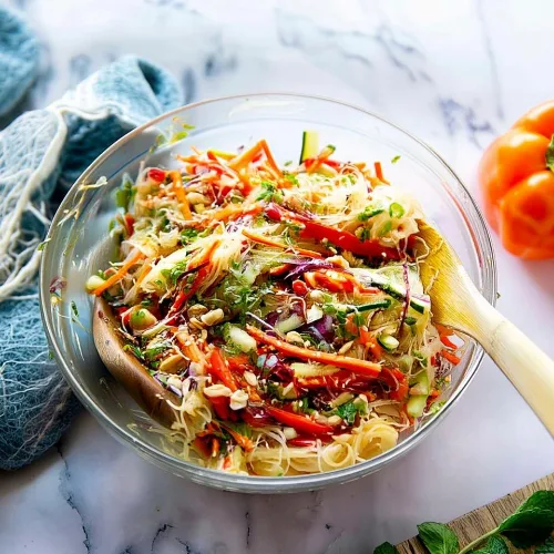 Spring Roll Salad With Spicy Ginger Dressing