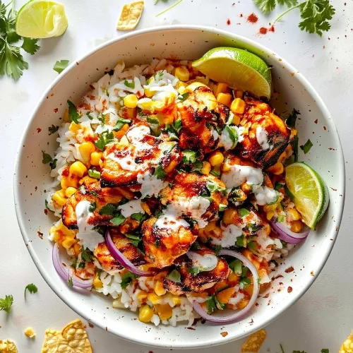 Street Corn Chicken Rice Bowl