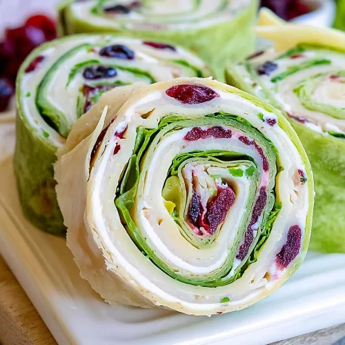 Turkey Cranberry Pinwheels