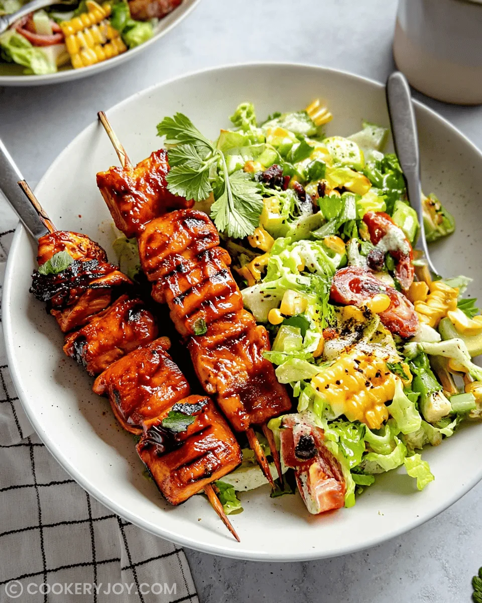 bbq-chicken-skewer-salad