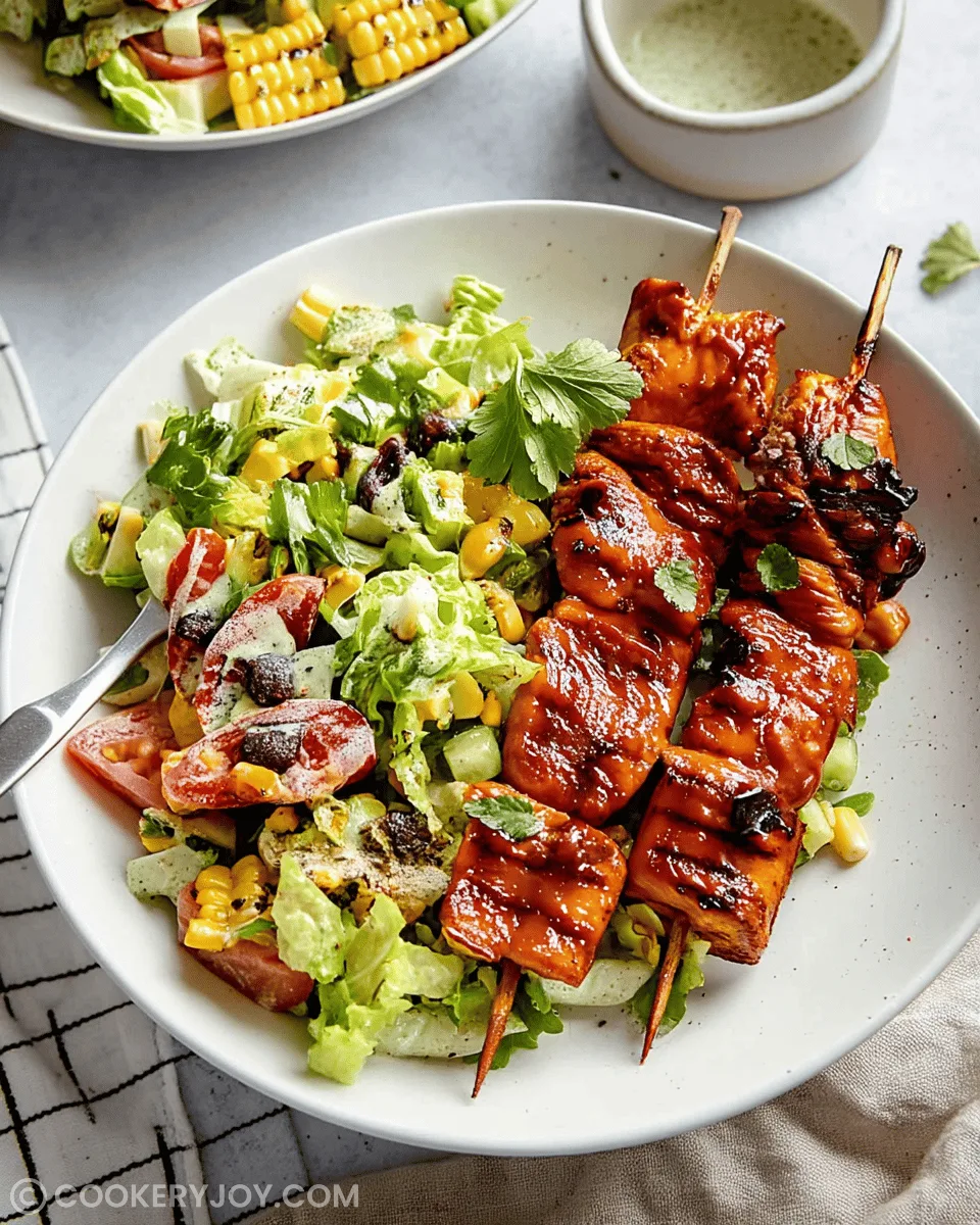 bbq-chicken-skewer-salad