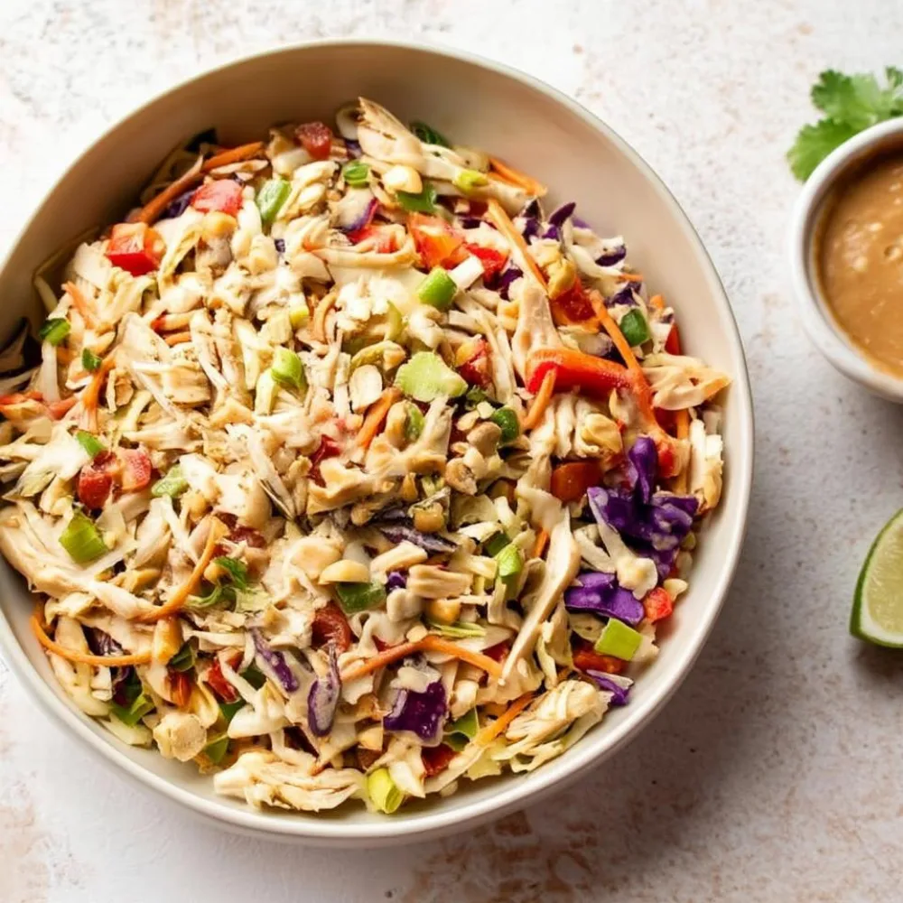 Asian Chicken Salad With Peanut Dressing