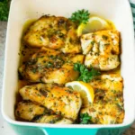 Baked Cod with Garlic and Herbs