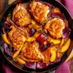 Braised Chicken and Peaches