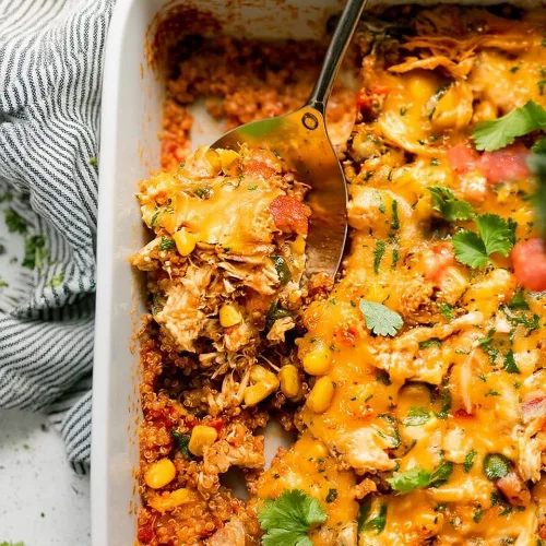 Chipotle Quinoa Casserole with Chicken