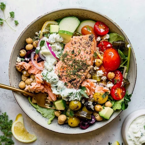 Mediterranean Bowl With Salmon
