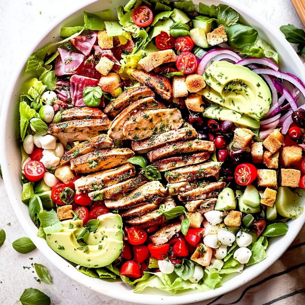 Mediterranean Salad With Chicken