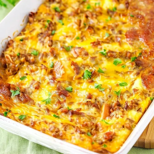 Overnight Sausage and Egg Breakfast Casserole