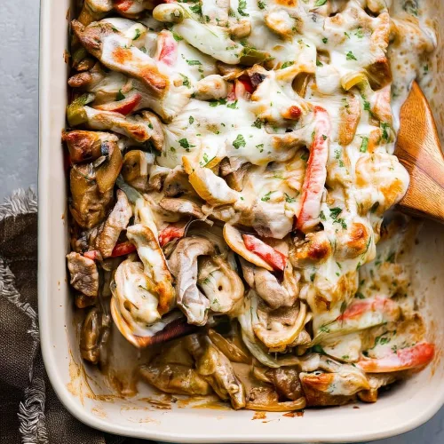 Philly Cheesesteak Casserole