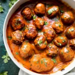 Saucy Beef and Lentil Meatballs