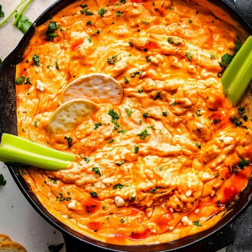 Stovetop Buffalo Chicken Dip