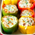 Stuffed Bell Peppers with Ground Beef