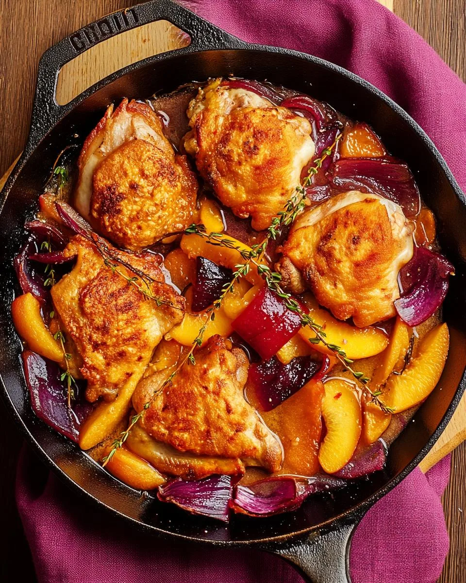 braised-chicken-and-peaches