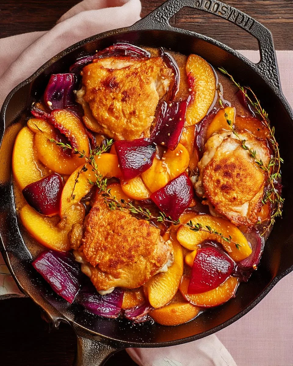 braised-chicken-and-peaches