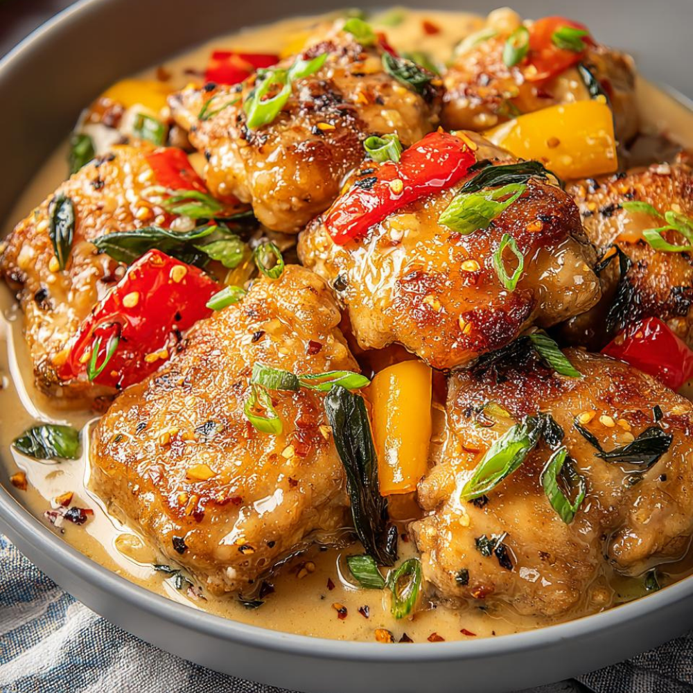 Bang Bang Chicken Thighs Skillet