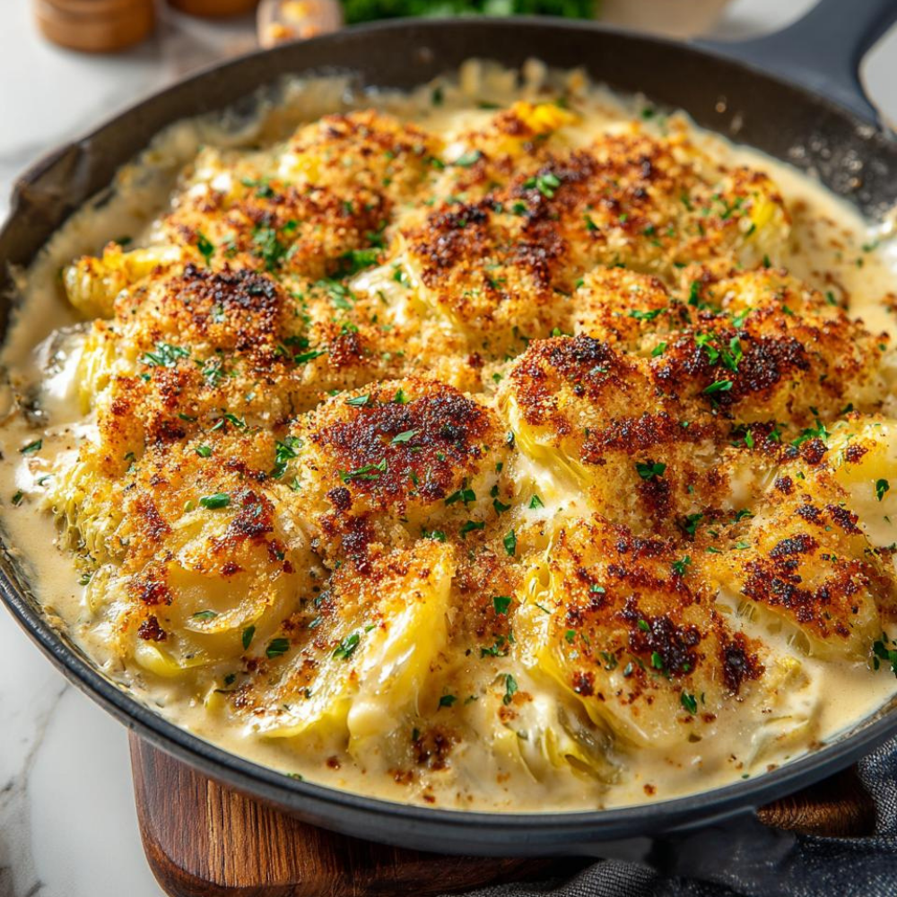 Cheesy Cabbage Gratin