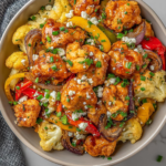 Sheet Pan Buffalo Chicken Sweet Potato Bowls