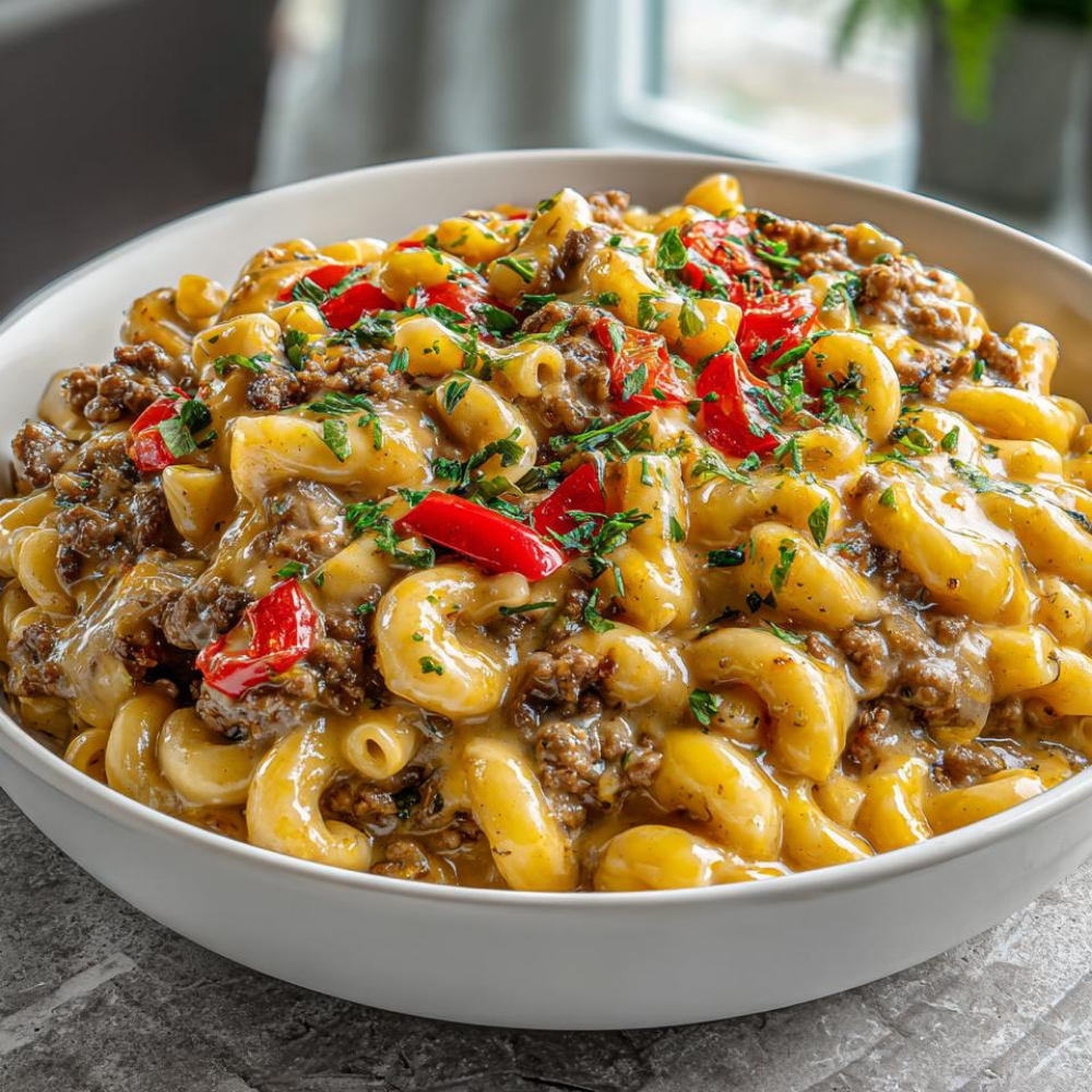 Sloppy Cheeseburger Pasta