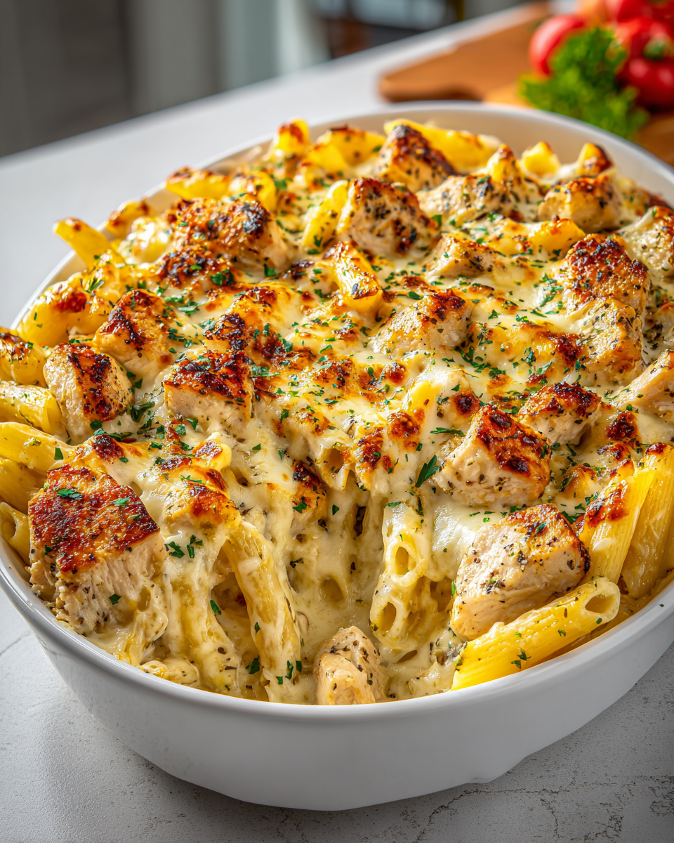 chicken-alfredo-pasta-bake