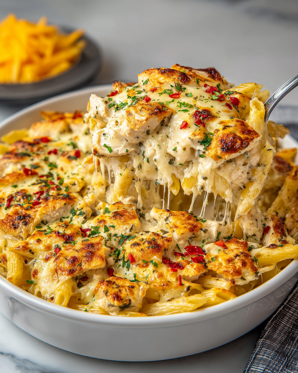 chicken-alfredo-pasta-bake