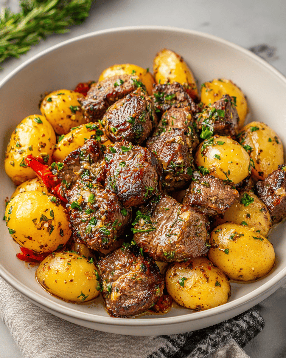 garlic-butter-steak-bites-with-potatoes