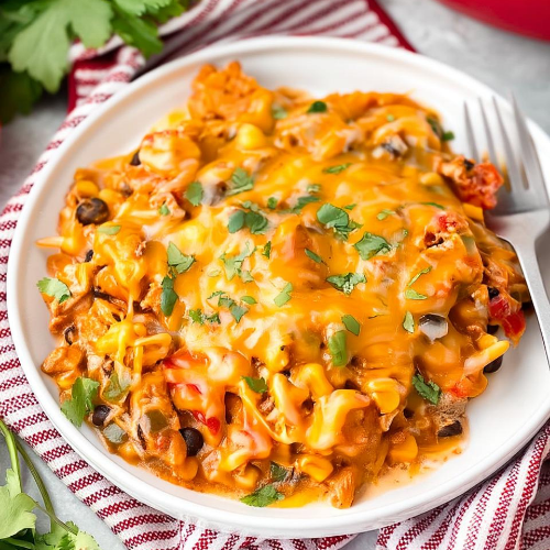 Ground Chicken Taco Casserole