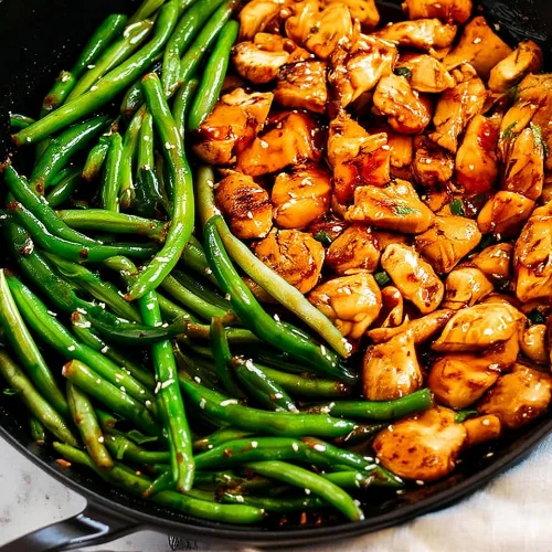 Honey Garlic Chicken and Green Beans